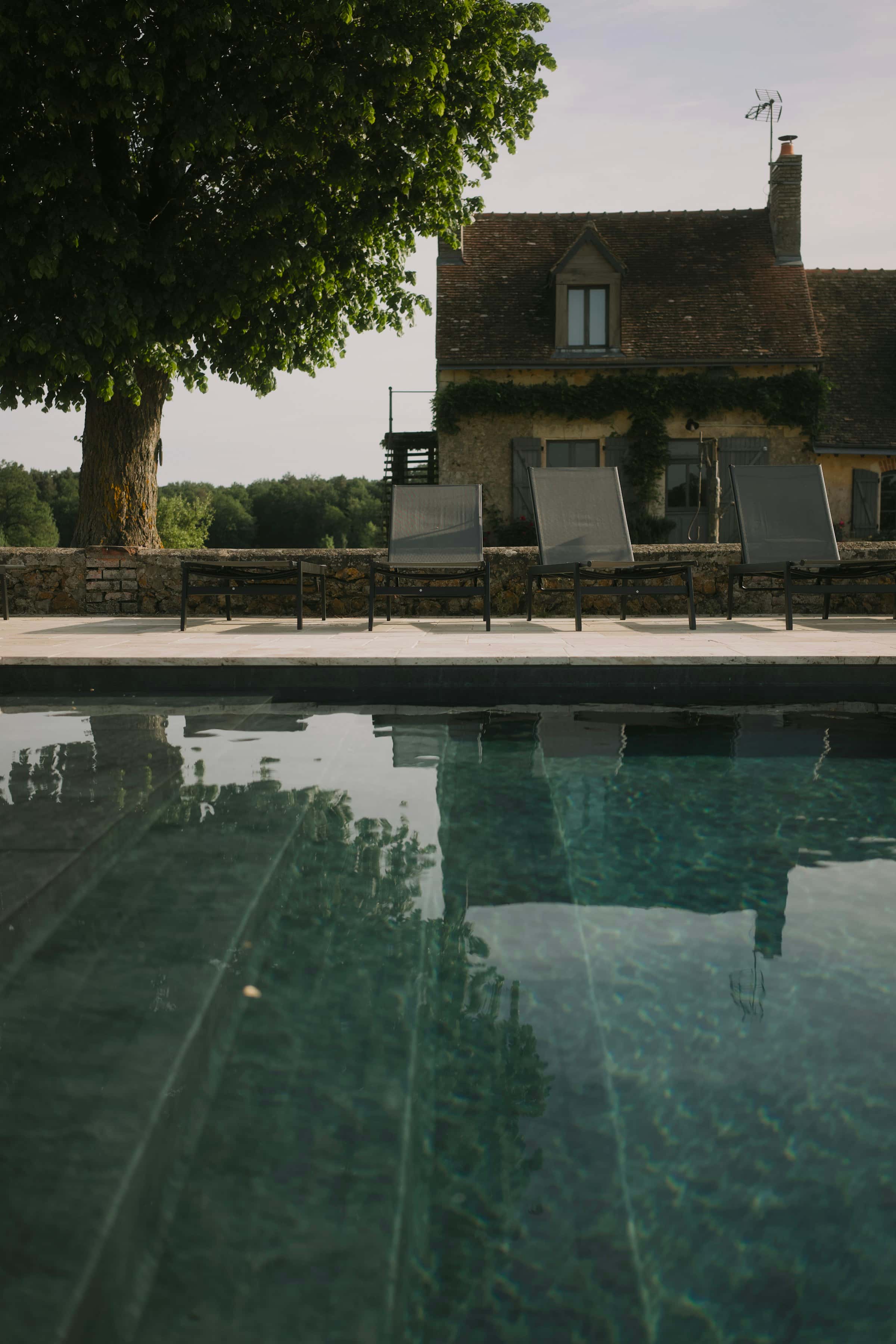 Crystal clean swimming pool at Khoraj Serene Valley Villa, Khoraj
