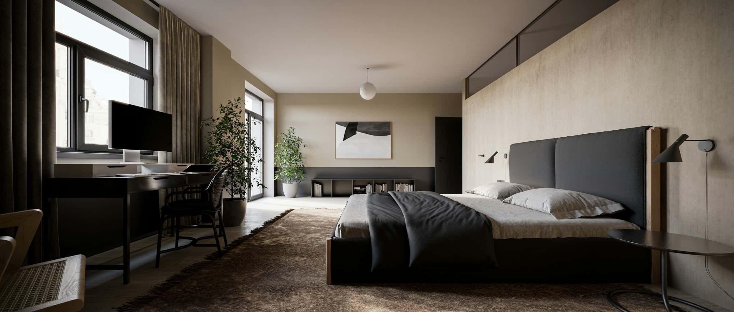 Air-conditioned bedroom at Jamnagar Road Oasis & Rain Dance, Jamnagar Road