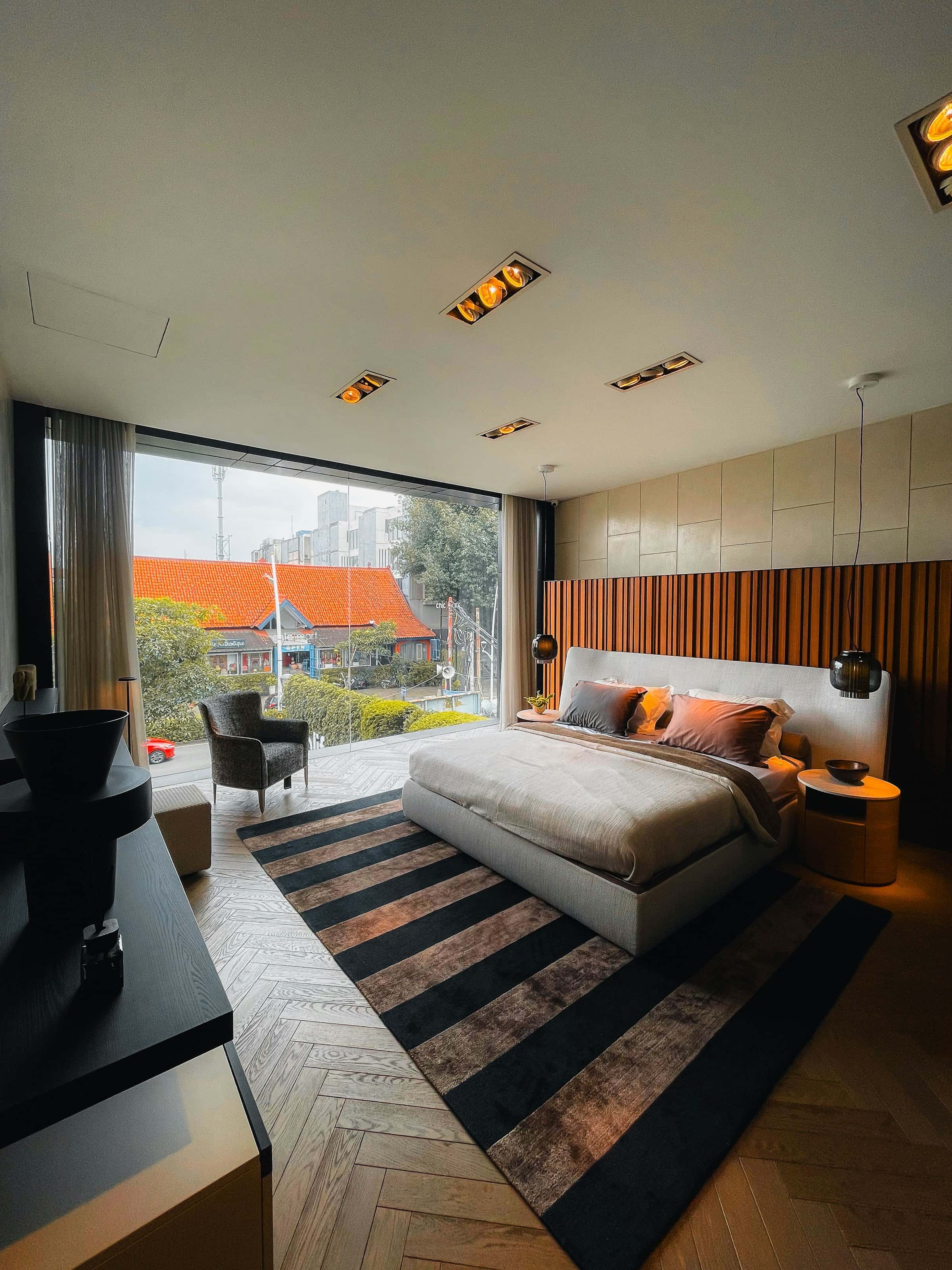 Air-conditioned bedroom at Sindhrot River View Estate, Sindhrot