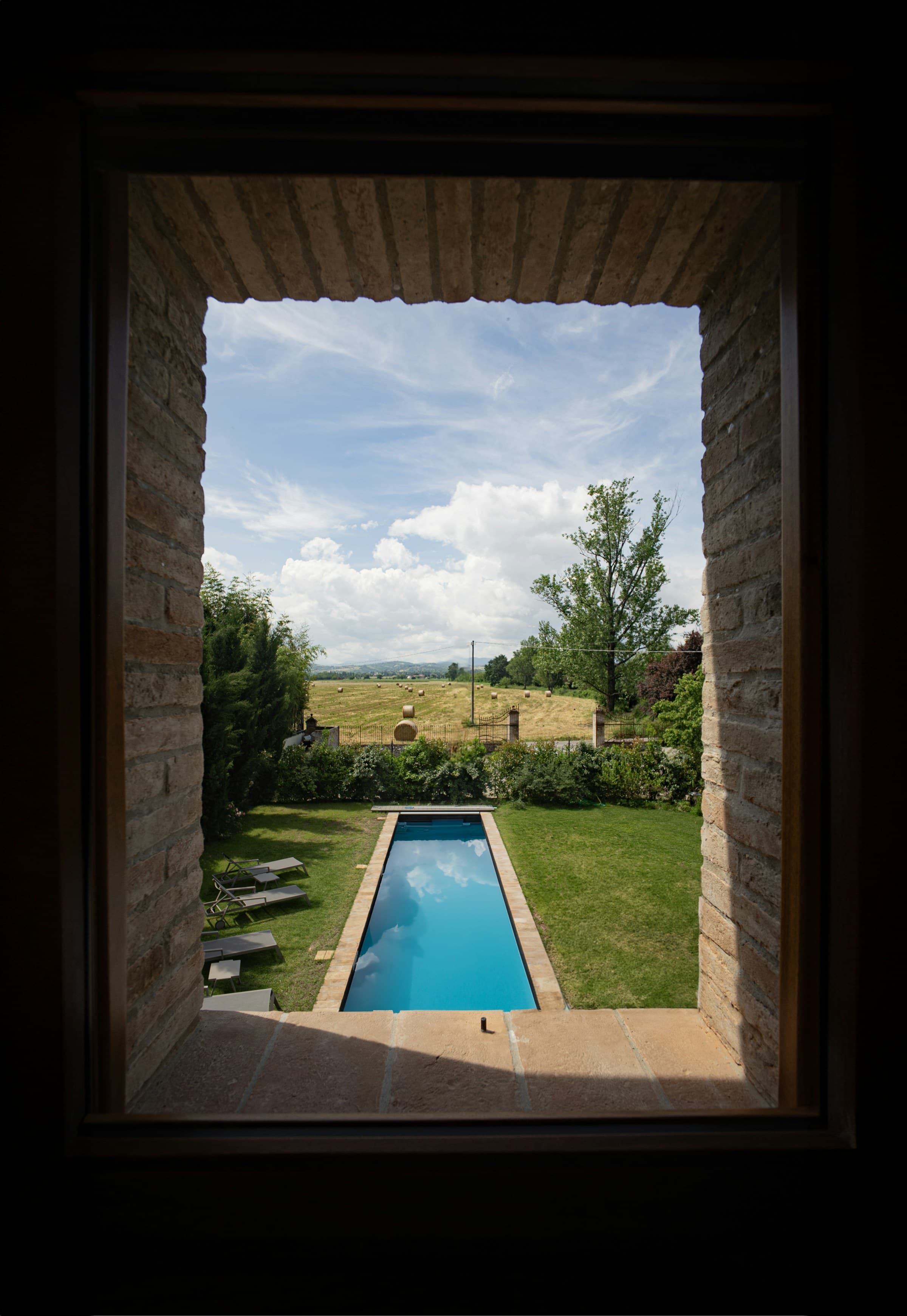 Royal Meadows Farmhouse & Pool in Gandhinagar Border, Ahmedabad — private 18x30 swimming pool and deck